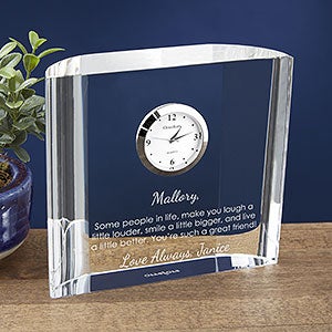 Orrefors Engraved Crystal Clock Gift - Add Any Text