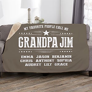 My Favorite People Call Me Personalized 50x60 Sherpa Blanket