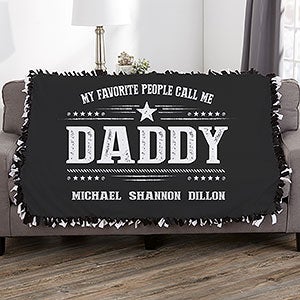 My Favorite People Call Me Personalized 50x60 Tie Blanket