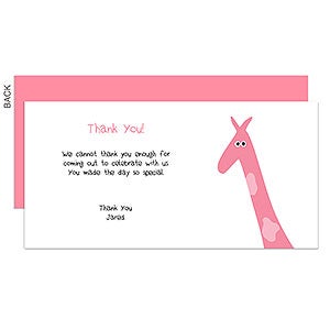 Giraffe Premium Thank You Cards - Set of 5