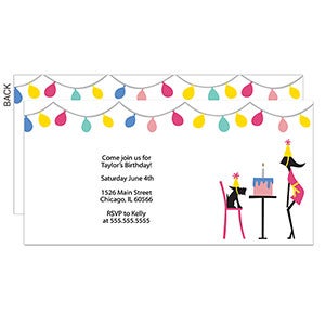 Cake Birthday Party Invitation - Premium - Set of 5