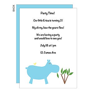 Kids Animals Party Invitation - Premium - Set of 5