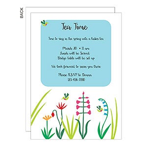 Spring Floral Premium Party Invitation - Set of 5