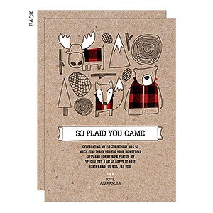 Woodland Kids Premium Thank You Cards - Set of 5