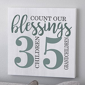 Count Your Blessings 20x20 Canvas Print