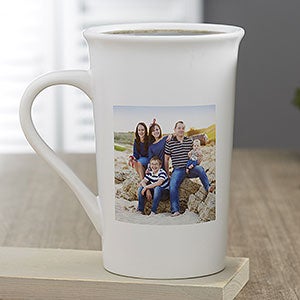 Family Photo Personalized Latte Coffee Mug