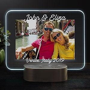 Horizontal LED Picture Frame Engraved Light Up Glass Frame