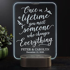 Personalized Wedding LED Light Gifts - Once In A Lifetime