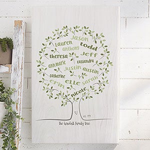 Family Tree Of Life 16x24 Personalized Canvas Print