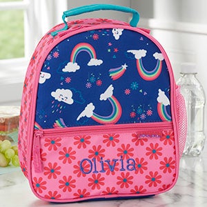 Rainbow Print Personalized Kids Lunch Bag