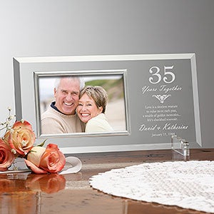 Personalized Anniversary Glass Picture Frames - Years Together