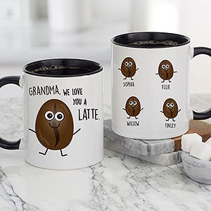 Coffee Puns Personalized Black Coffee Mug for Her