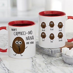 Coffee Puns Personalized Red Coffee Mug for Her