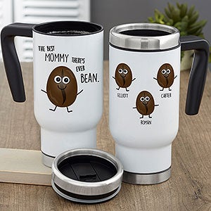 Coffee Puns Personalized Travel Mugs For Mom & Grandma