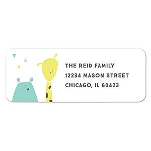 Kid Animals Address Labels - 1 set of 60