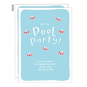 Pool Party Invitation - Premium - Set of 5