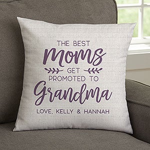 Promoted To Grandma Personalized 14 Throw Pillow