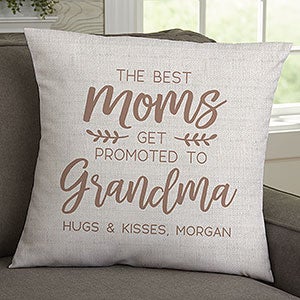 Promoted To Grandma Personalized 18 Throw Pillow