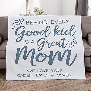 A Great Mom Personalized 50x60 Sweatshirt Blanket