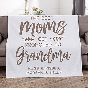 The Best Moms Get Promoted Personalized 50x60 Sweatshirt Blanket