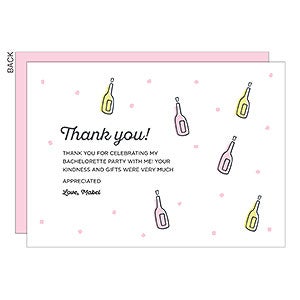 Pop Bottles Bachelorette Thank You Cards - Set of 5