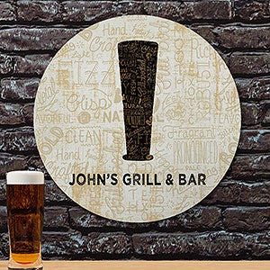 Cheers For Beers Pilsner Personalized Wood Round Sign