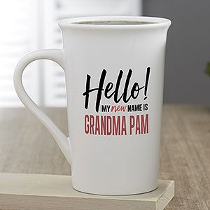 Personalized Pregnancy Announcement Latte Mug for Her