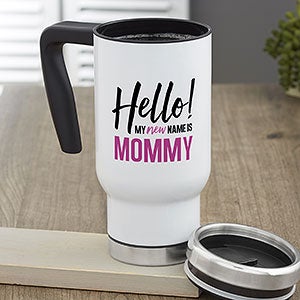 Personalized Pregnancy Announcement Travel Mug For Her