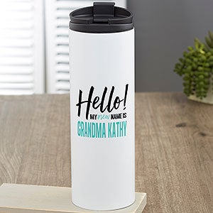 Personalized Pregnancy Announcement Travel Mug For Mom, Grandma