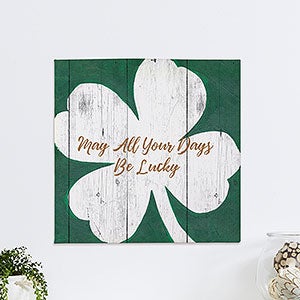 Luck Of The Irish 24x24 Personalized Canvas Print