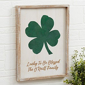 Luck Of The Irish 14x18 Barnwood Frame Wall Art