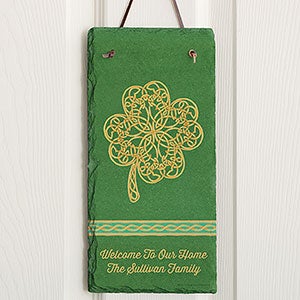 Celtic Knot Charm Personalized Slate Sign