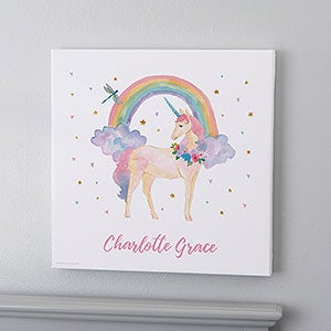 Magical Unicorn 24x24 Personalized Canvas Print