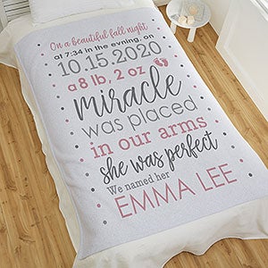 Baby Girl's Story Personalized 50x60 Sweatshirt Blanket