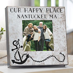 Beach Life Personalized 4x4 Galvanized Metal Picture Frame