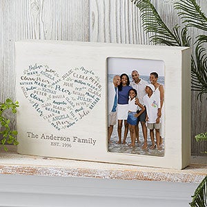 Farmhouse Heart Personalized Family Picture Frame