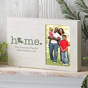 Home State Personalized Box Picture Frame