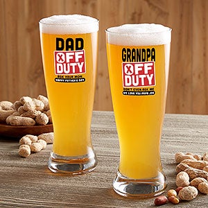 Off Duty Father's Day Personalized Pilsner Glass