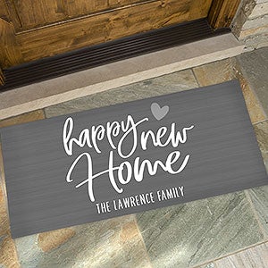 Happy New Home Personalized 24x48 Doormat