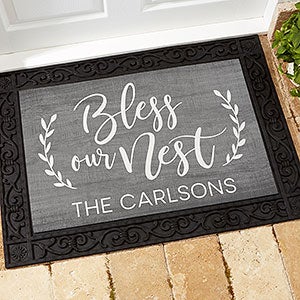 Bless Our Nest Personalized 18x27 Doormat