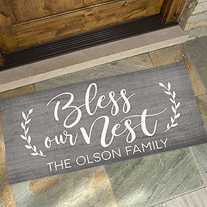 Bless Our Nest Personalized 24x48 Doormat