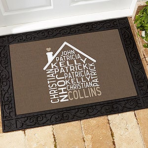 Family Home Personalized Doormat - 18x27