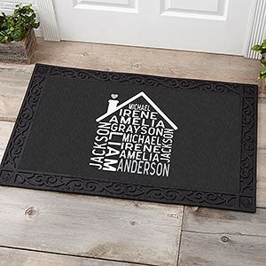 Family Home Personalized Doormat - 20x35