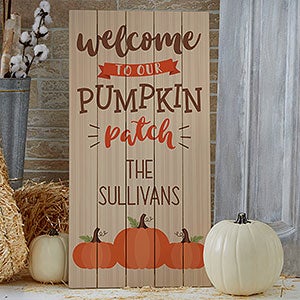 Pumpkin Patch Personalized Wood Porch Sign