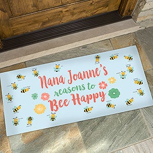 Reasons to Bee Happy 24x48 Personalized Doormat