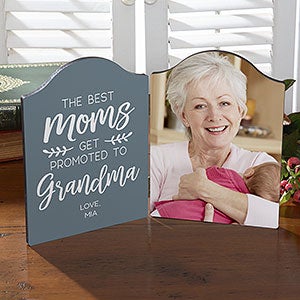 Best Moms Get Promoted Personalized Photo Plaque