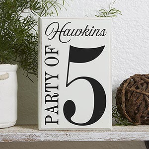 Family Number Sign Personalized Shelf Block