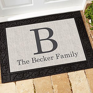 Modern Style Personalized 18x27 Monogram Doormat