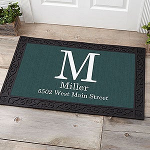 Modern Style Personalized 20x35 Monogram Doormat