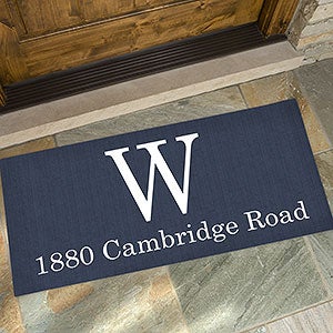 Modern Style Personalized 24x48 Monogram Doormat